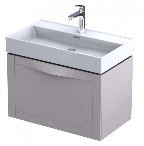 Oristo Szafka wisząca SKAGEN 80 cm z umywalką BOLD PIASKOWY MAT OR49-SD1S-80-10 + UME-BD-80-91 OR49-SD1S-80-10 + UME-BD-80-91