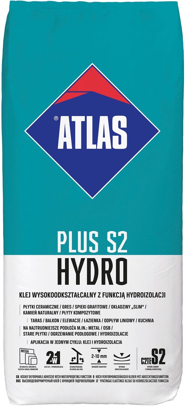 Atlas Klej do płytek Hydro Plus S2 15 kg