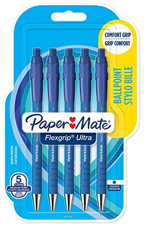 Zdjęcia - Długopis Paper Mate Kugelschreiber Flexgrip Ultra RT M 5xBl. Blau  (S0188116)