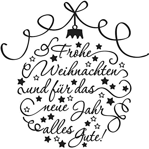 Rayher Hobby RAYHER Frohe Weihnachten 28984000 stempel z napisem w języku niemieckim, wymiary: 7 x 7 cm 28984000