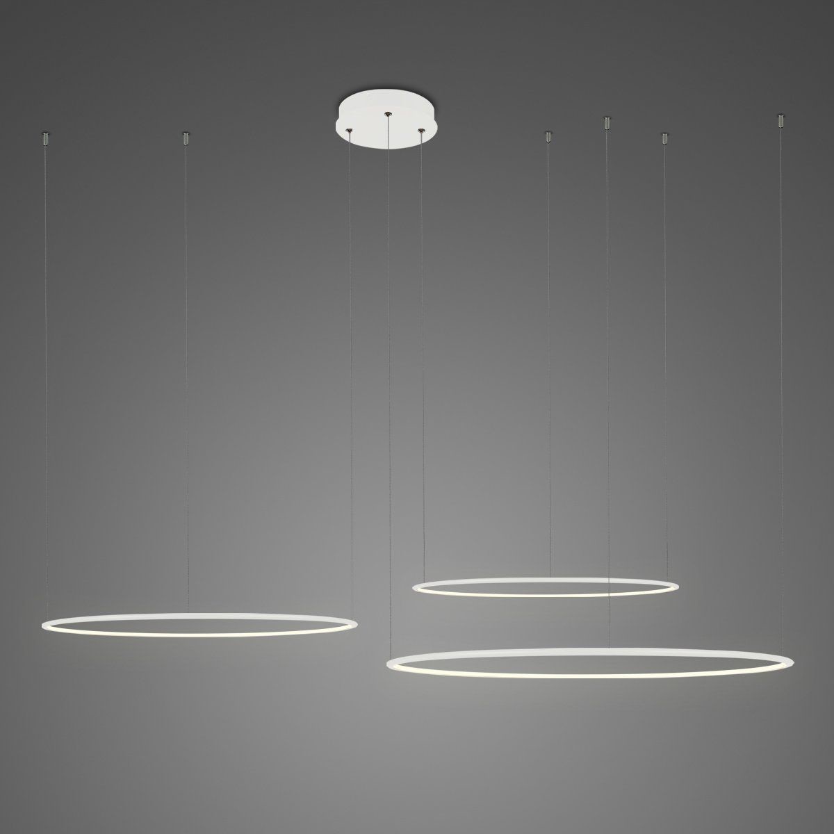 Altavola Design Lampa wisząca Lampa wisząca Ledowe Okręgi No.3 80 cm in 4k biała ściemnialna LA075/CO3_80_in_4k_white_dimm
