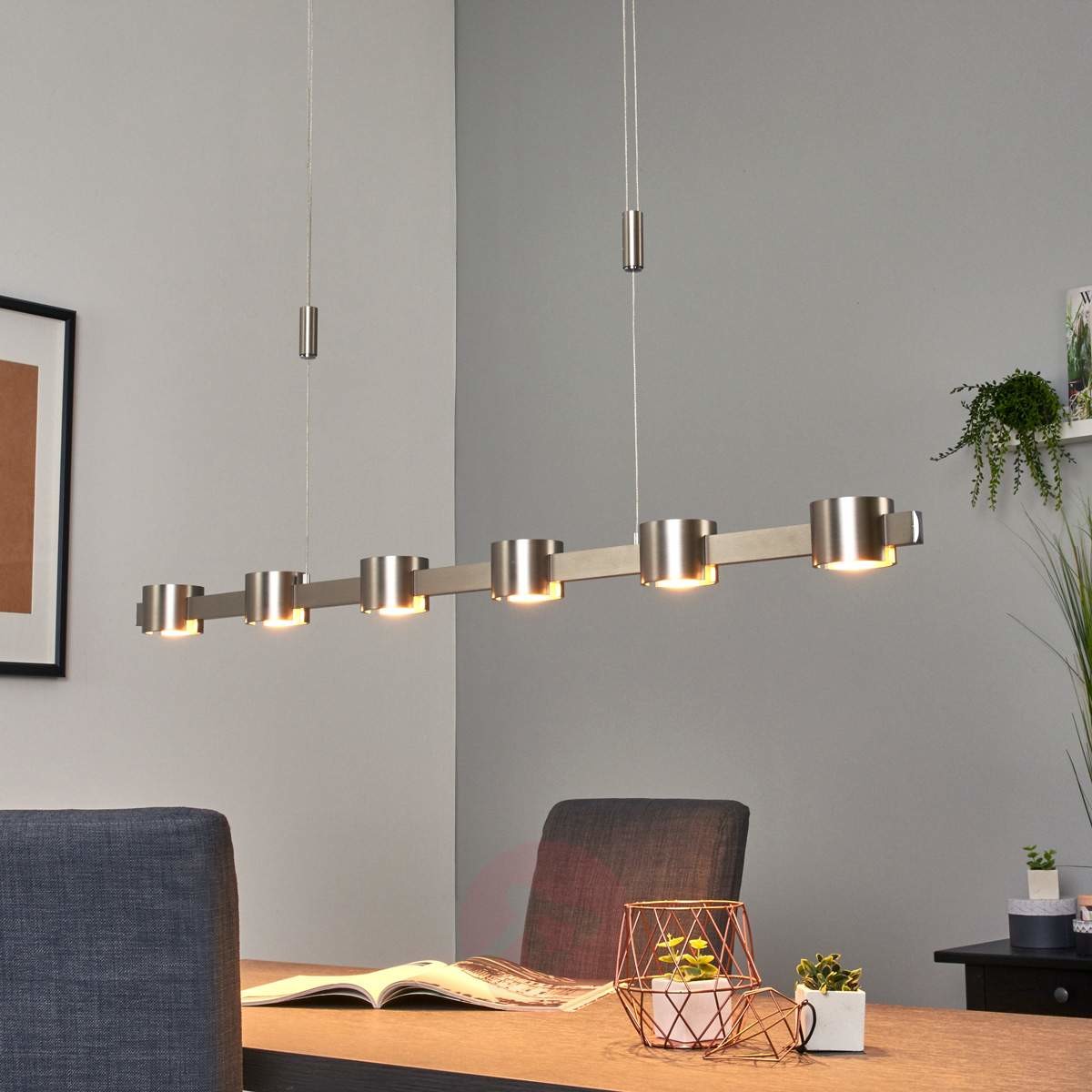 Niro  ściemn. lampa wisząca LED z regul. wys.