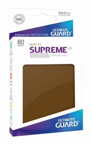 Ultimate Guard Guard Supreme UX Sleeves Standard Size Matte Brown (80)