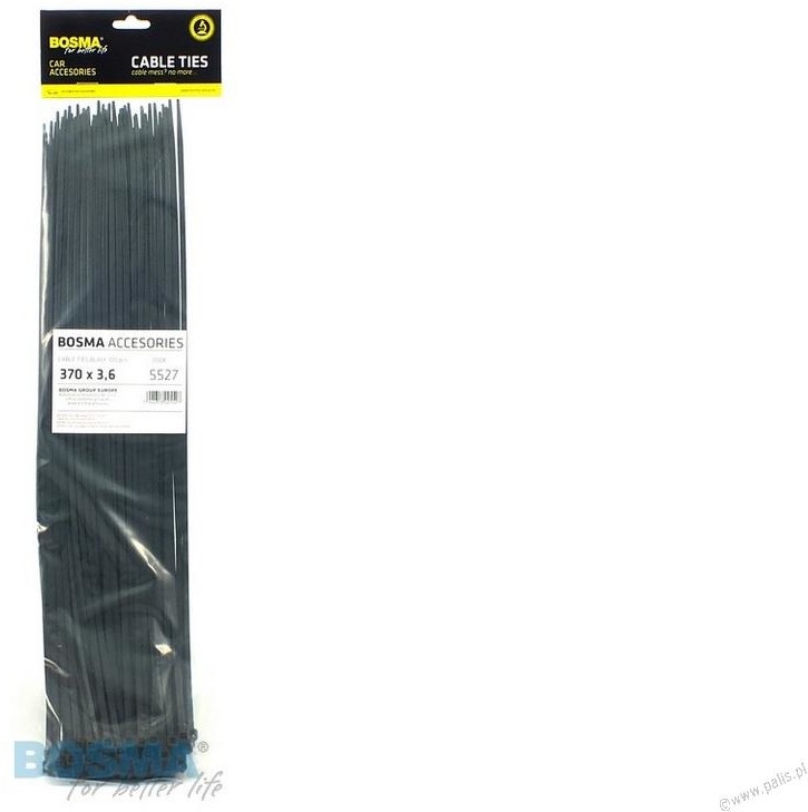 Bosma BOSMA 5527 OPASKI ZACISKOWE 3,6x370mm CZARNY 100 szt) 5527