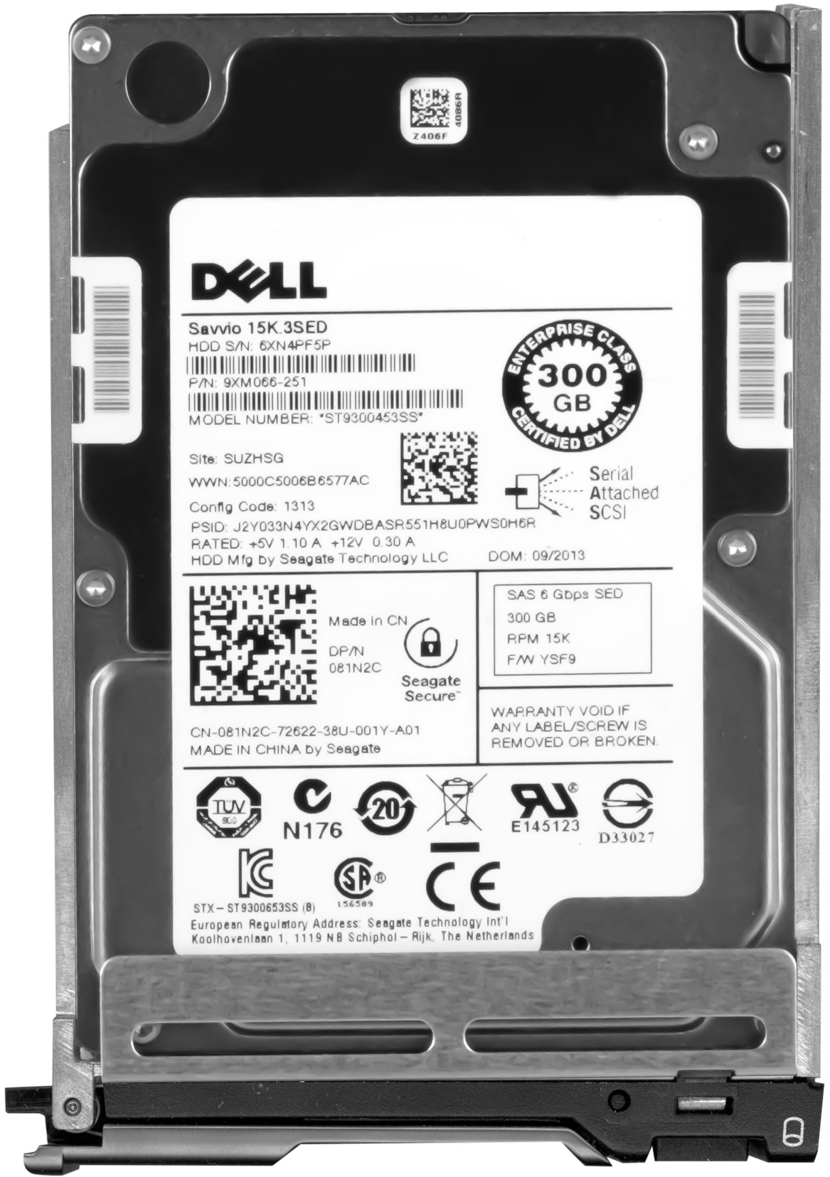 Dell 081N2C 300GB 15K 64MB SAS-2 2.5'' ST9300453SS