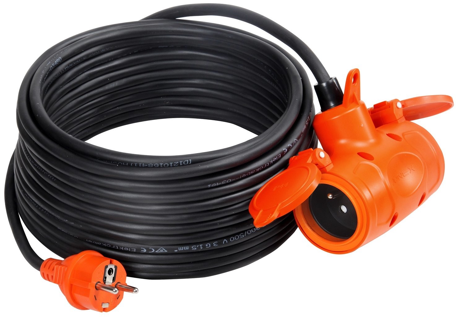 Jonex Przedłużacz 2x2P+Z 10 m. czarny