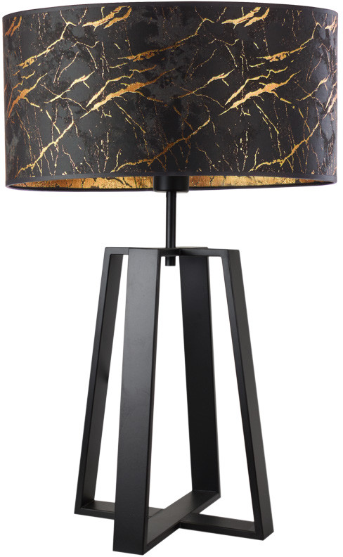 Lysne Lampa stołowa THOR MARMUR z tkaninowym abażurem imitującym marmur 14519/411