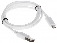 ABCVISION Przewód USB-W-MICRO/USB-1M/W biały 1m USB-W-MICRO/USB-1M/W