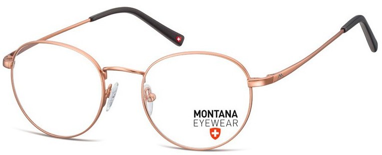 Montana Jasnobrazowe Lenonki okragle okulary oprawki optyczne MM609F