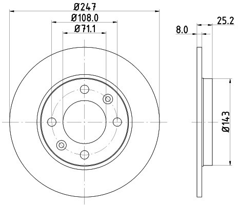 HELLA PAGID Tarcza hamulcowa PAGID 8DD355102-511