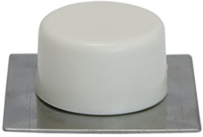 Sysfix sysfix 2311501 stoper do drzwi, samoprzylepna z podstawą ze stali nierdzewnej w pudełku, 10 sztuki, biały 2311501