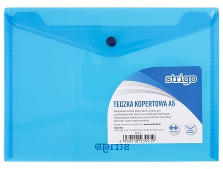 Strigo Teczka kopertowa PP A5 pozioma niebieska SF010 STRIGO