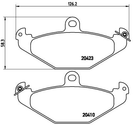 BREMBO Zestaw klocków hamulcowych, hamulce tarczowe P 68 017