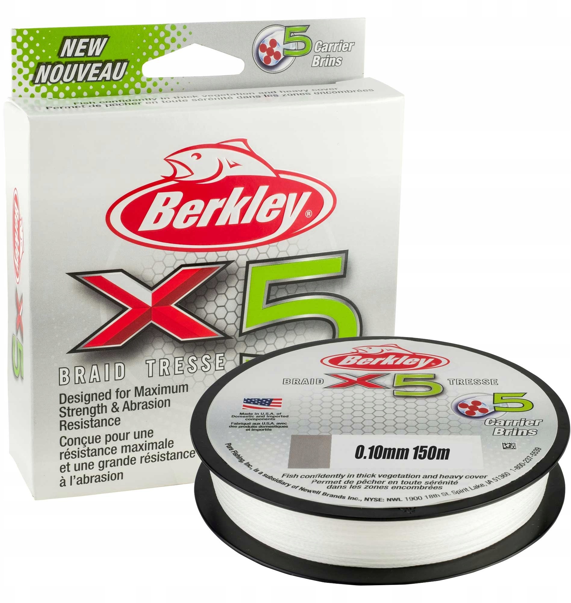 Berkley Plecionka X5 Braid Crystal 0.10mm 150m