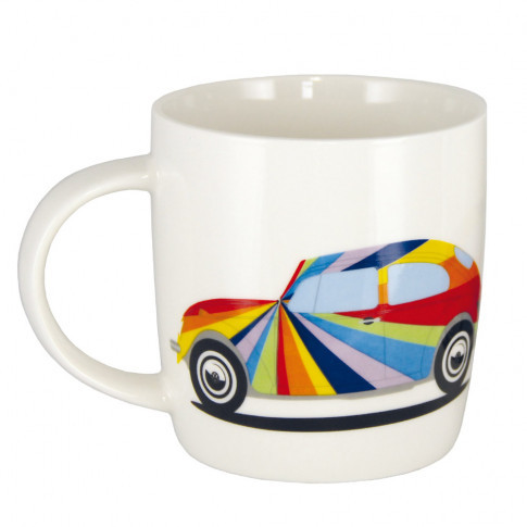 VW Collection by BRISA VW COLLECTION BRISA KUBEK BEETLE STRIPES 370 ML PORCELANA LENA BR-BETA02