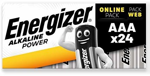 Energizer Baterie AAA, baterie trzyosobowe z zasilaniem alkalicznym, 24 sztuki E301594300