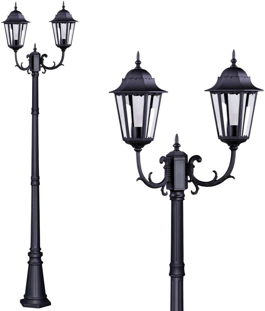 Kaja ALFRED OLSZEWSKI Lampa ogrodowa K-7006A2/2 z serii STANDARD czarna + żarówki LED gratis!