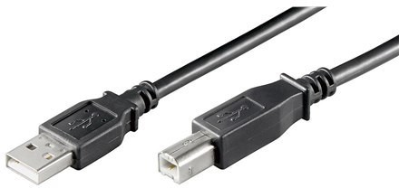 Goobay USB 2.0 Hi-Speed cable USB 2.0 male (type A), USB 2.0 male (type B), 1.8 m, Black 93596