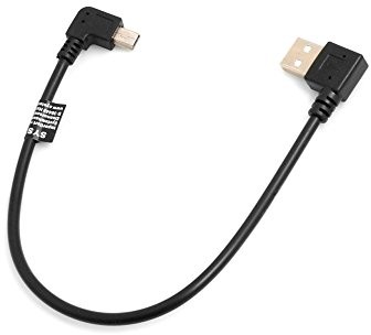 System-S SYSTEM-S Kabel Mini USB 90° stopni pod kątem prostym wtyczka kątowa na USB typ A (męski) lewy kąt kabel danych kabel ładowania 26 cm 53525984