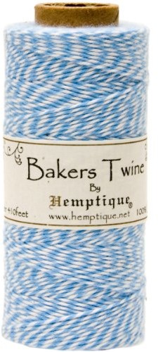 Hemptique Cotton Baker kroki twine Spool 2 ply 410 '/PKG-Light Blue BTS2-9356