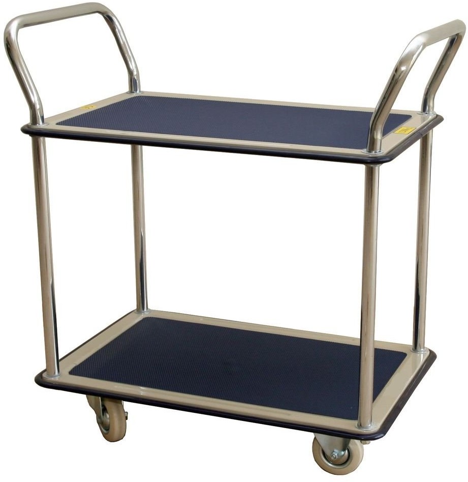 030 Wózek platformowy dwupółkowy udźwig 120 kg wymiary platformy 740x480 mm) 03076055 76055-uniw