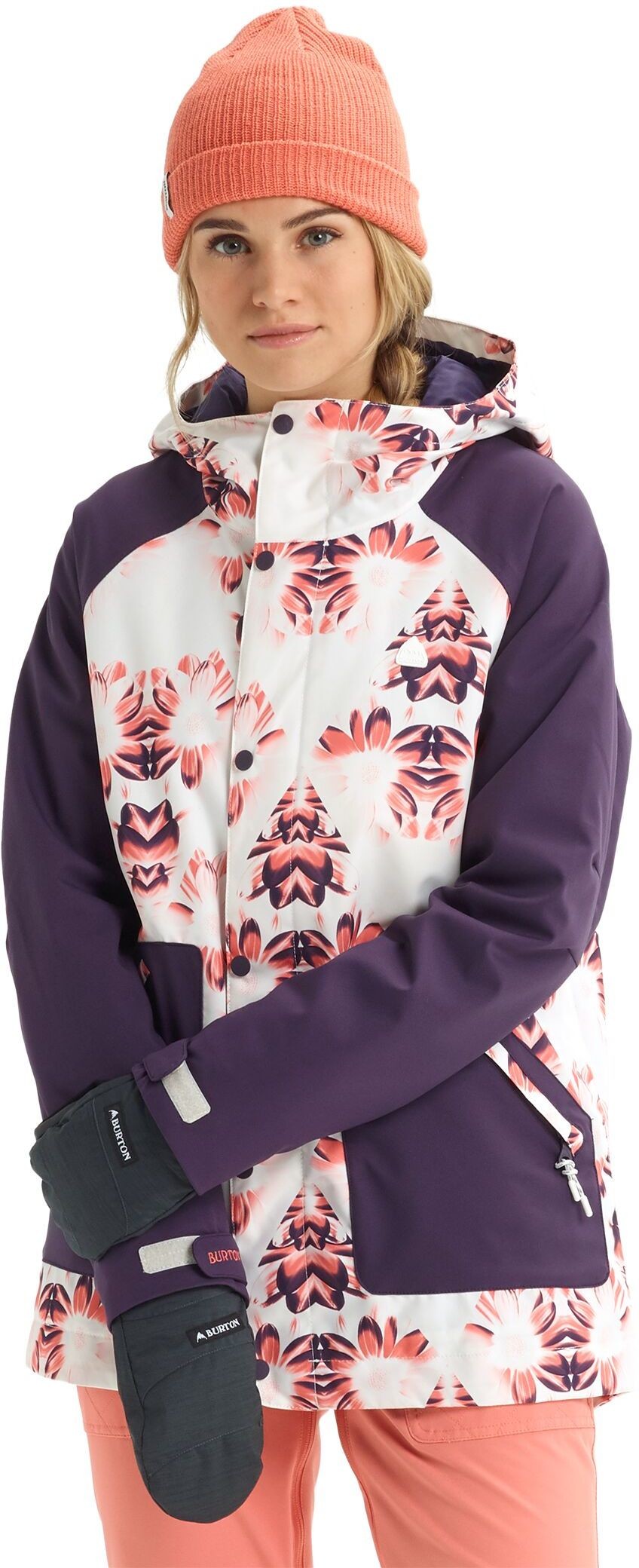Burton kurtka damska EASTFALL JK Stout White Stylus/Purple Velvet