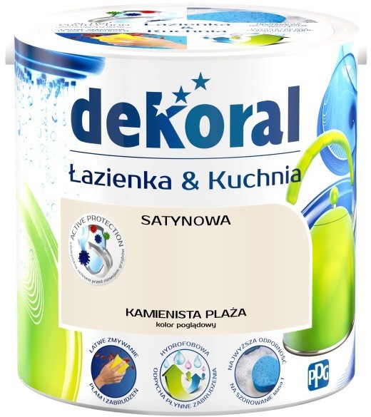 Dekoral Farba satynowa $198azienka i Kuchnia kamienista pla$199a 2 5 l 390801