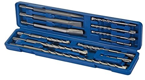 Silverline 633750 12-częściowy zestaw wierteł i dłut udarowych, do systemów SDS Plus 633750