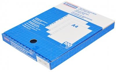 Donau Koszulki na dokumenty PP, A4, krystal, 45mikr., 100szt., w pudełku 1765100PL-00B