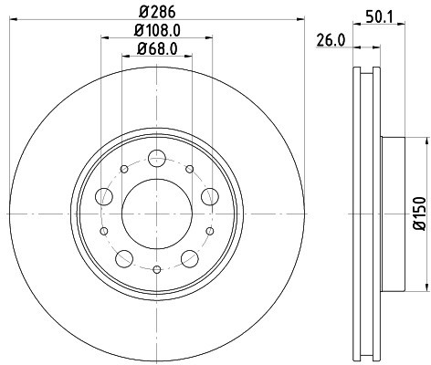 HELLA PAGID Tarcza hamulcowa PAGID 8DD355107-051