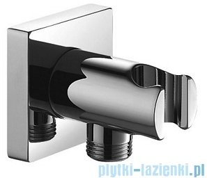 OMNIRES przyłącze kątowe mosiężne z uchwytem na słuchawkę chrom 8873/K