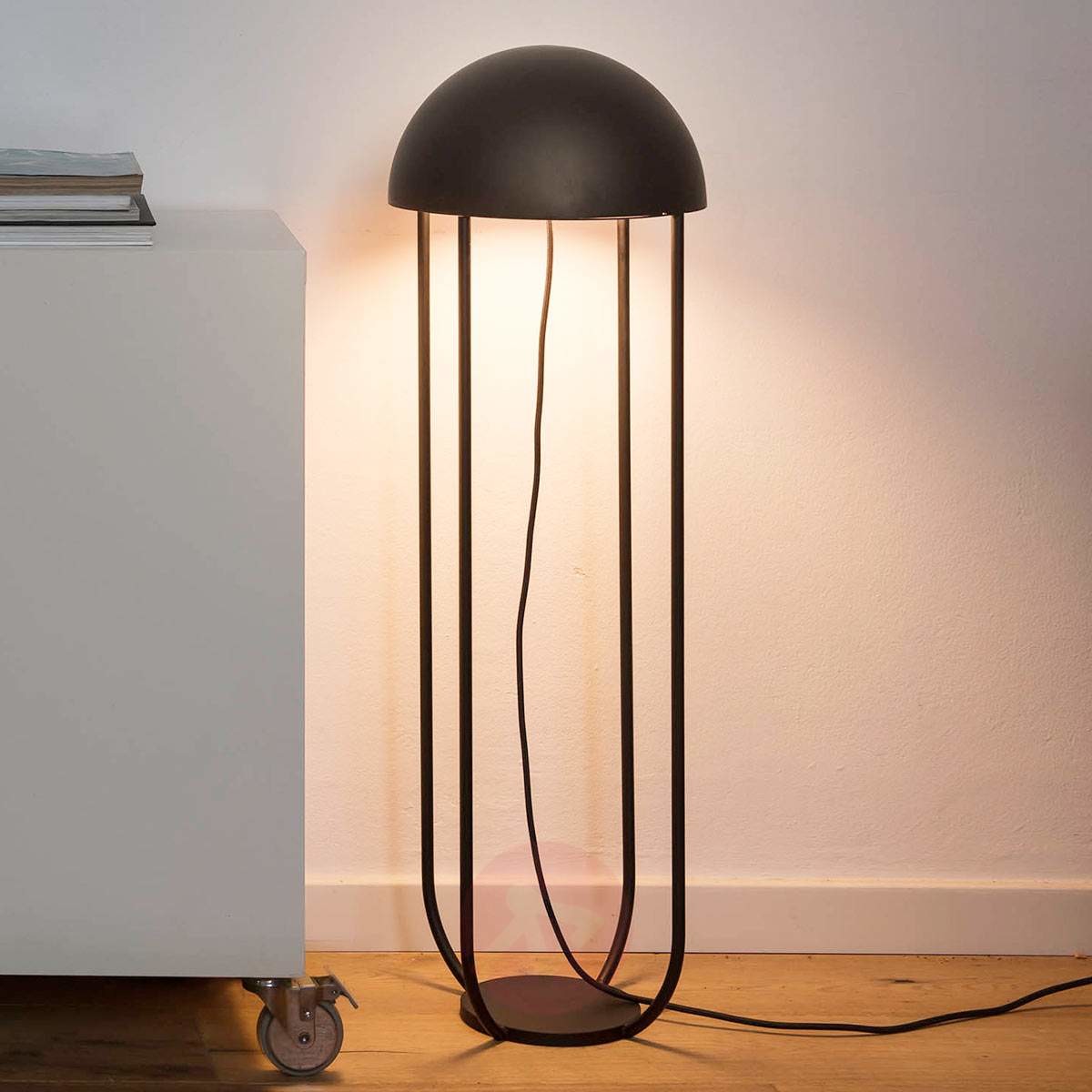Faro Lorefar Czarno-złota lampa stojąca LED Jellyfish