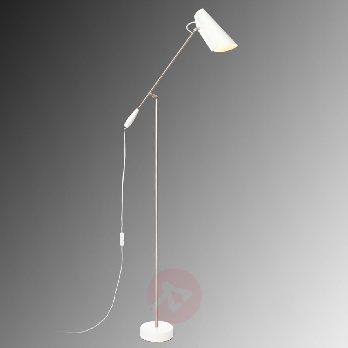 NORTHERN Northern Lighting Biała lampa stojąca BIRDY w stylu retro