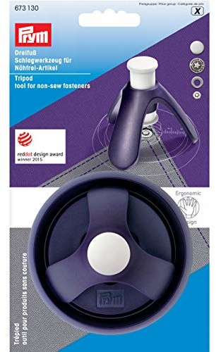 Prym Prym 673130 trójnożny narzędzie udarowe do szycia, tworzywo sztuczne, śliwkowy niebieski, jeden rozmiar 673130
