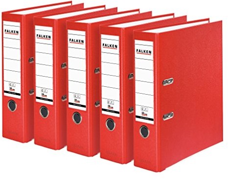 Falken segregator z polipropylenu, DIN A4, kolorowe, czerwony 11373891
