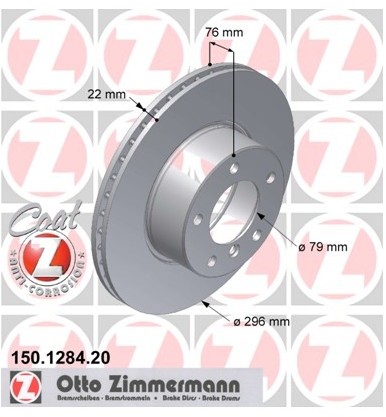 Zimmermann Tarcza hamulcowa 150.1284.20