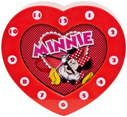 Disney Minnie Zegar ścienny w kształcie serca Analog 21762 21762