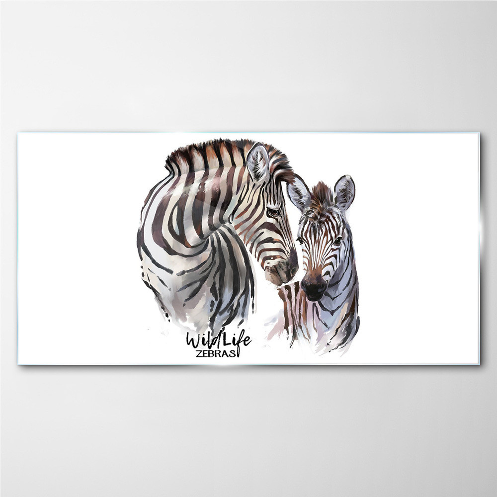 PL Coloray Obraz na Szkle Zebra zwierzęce paski 140x70cm