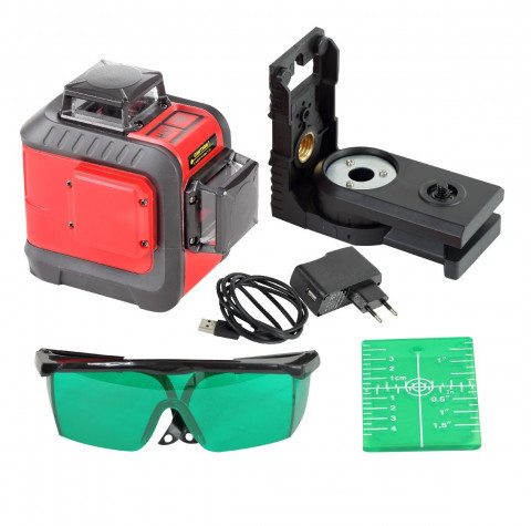 Proline Poziomnica laser. 2 prom, 360st wią. zielona, 20m,ce 15179