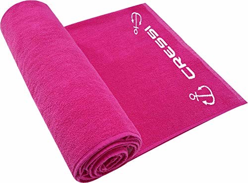 Cressi Cotton Frame Beach Towel  ręcznik plażowy dla dorosłych / wysokiej jakości ręcznik sportowy 90 x 180 cm, fuksja