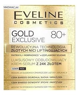 Eveline Gold Exclusive 80+ krem-serum z 24k złotem 50ml 61602-uniw