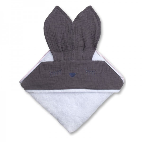 Hi Little One Hi Little One - Hi Little One  -  Ręcznik z Kapturem 100 x 100 Sleepy Bunny Hooded Bath Towel Iron