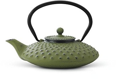 Bredemeijer 0,8 L zielone kształtki struktura azjatycka dzbanek do herbaty z odlewu stalowego Jing G001GR