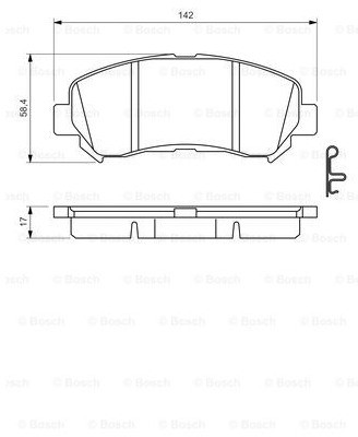 Bosch Zestaw klocków hamulcowych, hamulce tarczowe 0 986 494 501