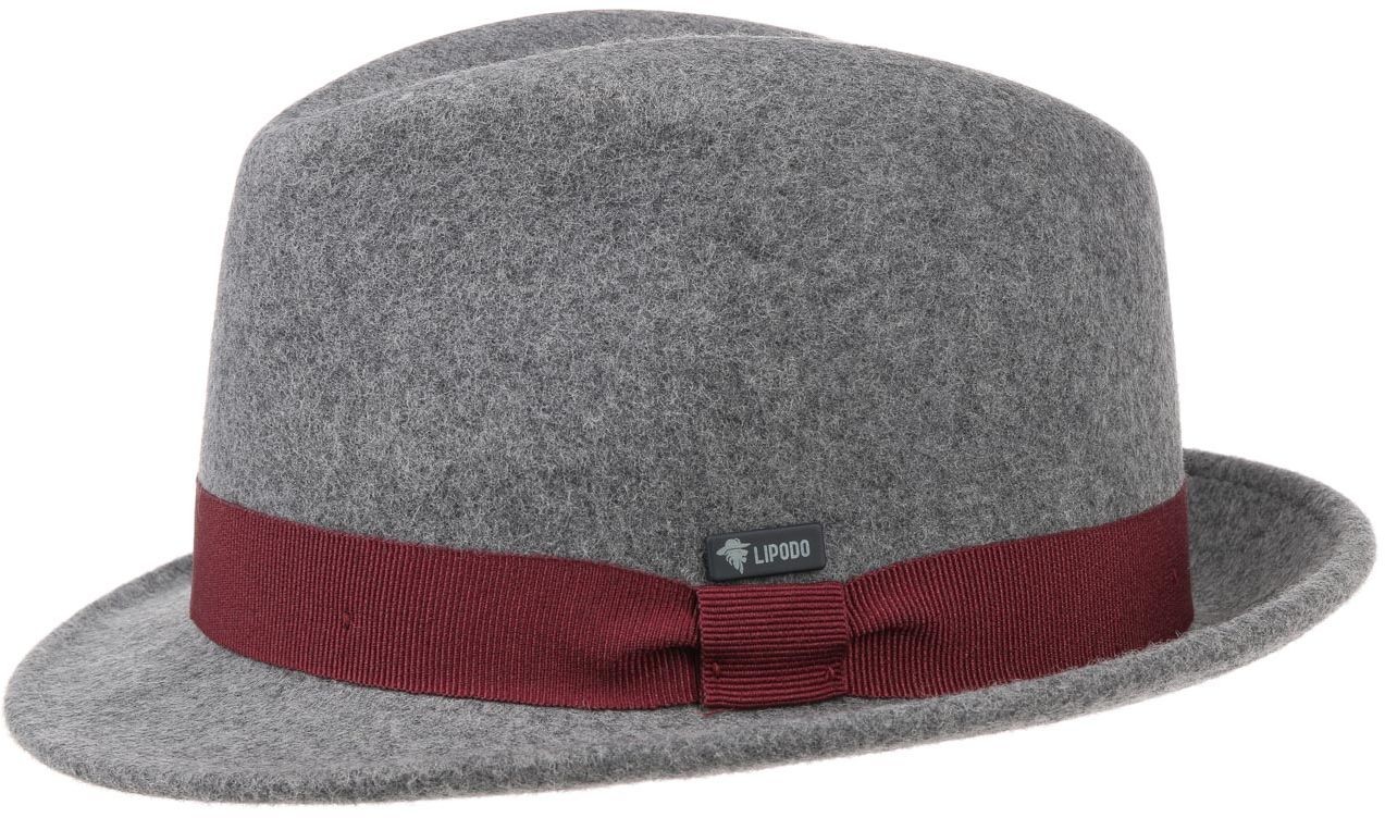 Kapelusz Dziecięcy Filc Wełniany Trilby by Lipodo, antracytowy, One Size