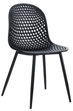 King Home Krzesło CHIPS czarne z tworzywa KH010100237
