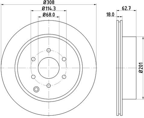 HELLA PAGID Tarcza hamulcowa PAGID 8DD355115-851
