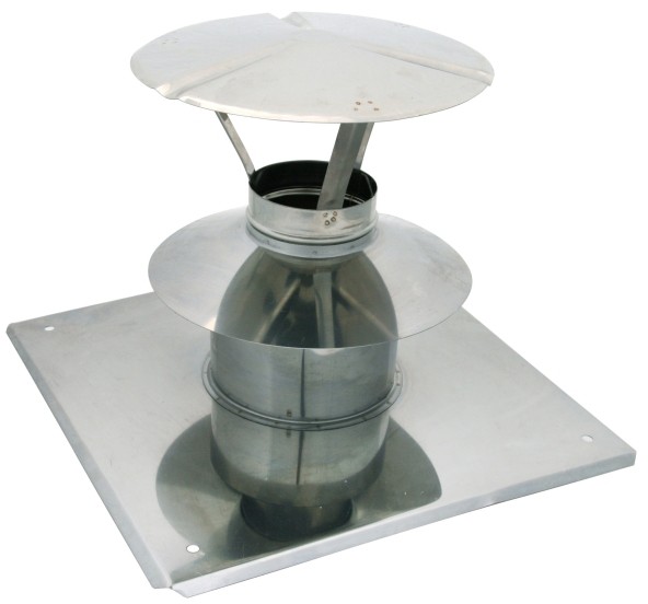 Spiroflex Wywiewka z płytą dachową 80/125 mm biała SX-TDNV80/125WPD