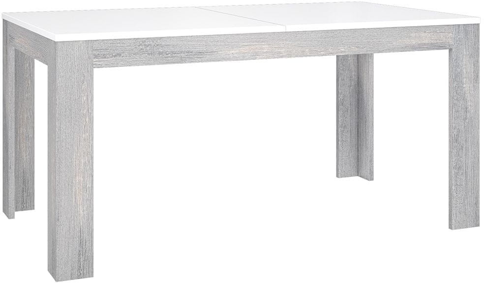 shumee Stół nierozkładany Dąb Nordycki Szary Biały połysk