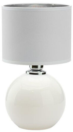 TK Lighting Lampa nocna do sypialni PALLA WHITE/SILVER śr. 20cm E27 biały srebrny TK5066